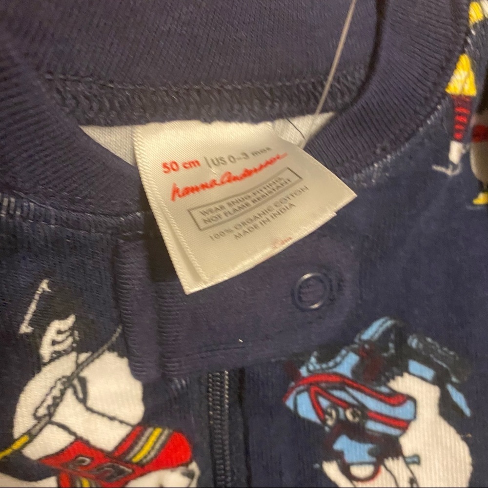 Hanna Andersson Winter Infant NWT Zip Sleeper Polar Bear Kitty Mouse - Picture 4 of 7